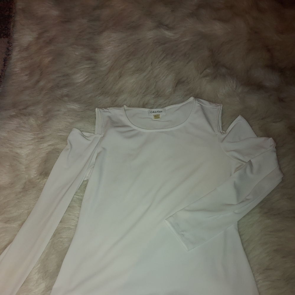 Calvin Klein White Long Sleeve Tee